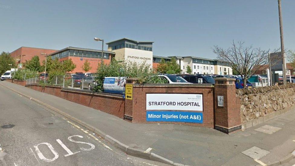 Entrance to Stratford Hospital