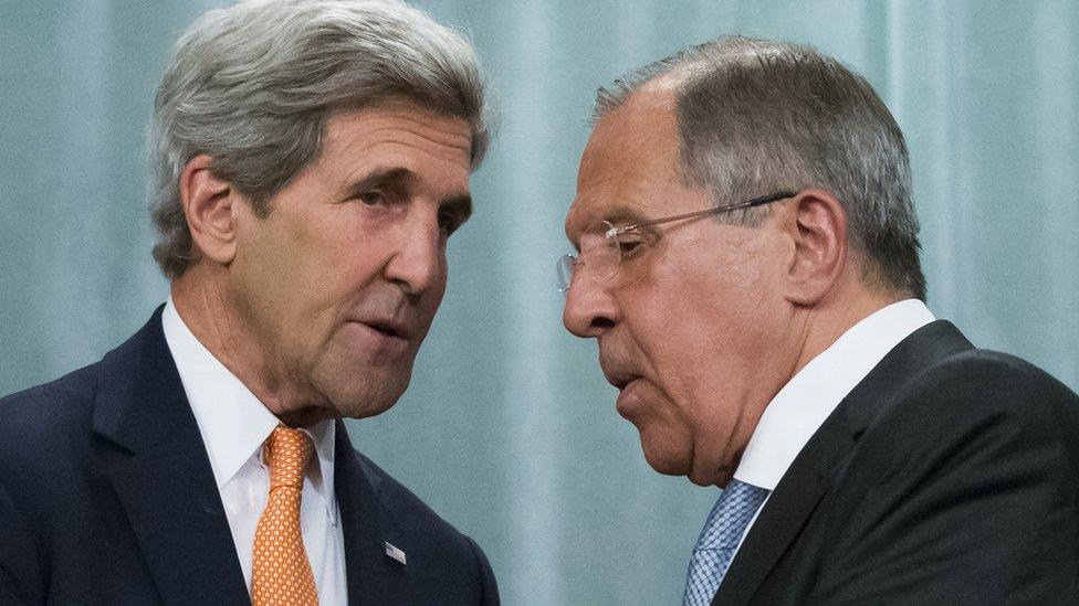 John Kerry and Sergey Lavrov