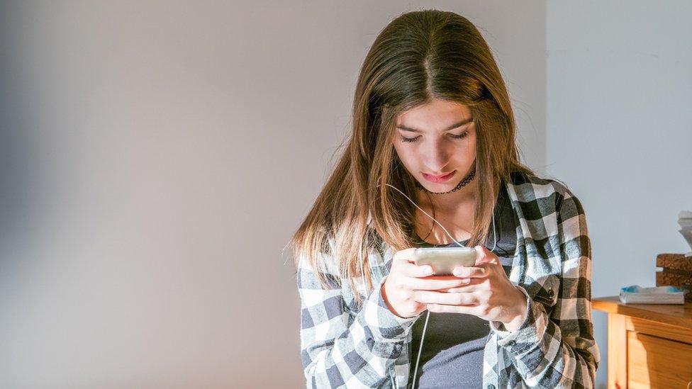 girl on phone