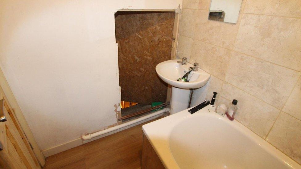 Secret door in bathroom