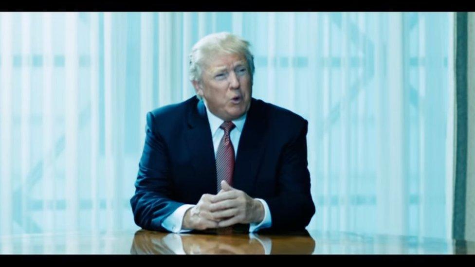 Mr Trump in a music video with Russian musician Emin Agalarov