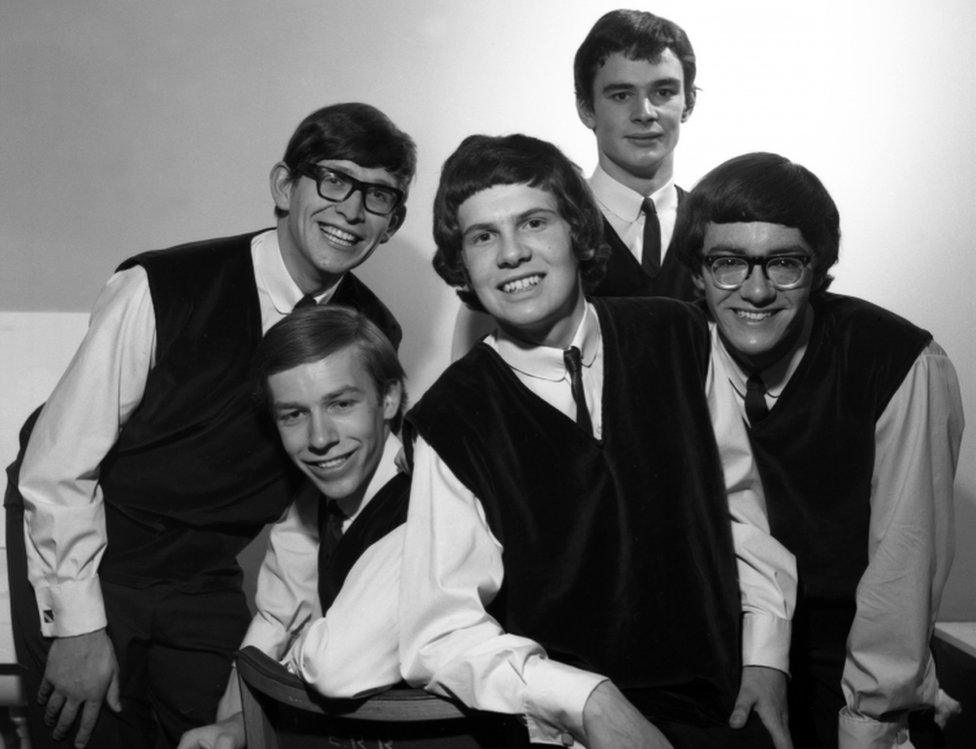 The Zombies backstage at Top of the Pops in August 1964