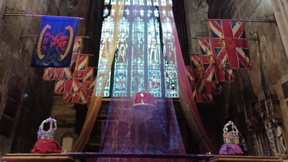 Decorations at St Giles Parish Church, Wrexham