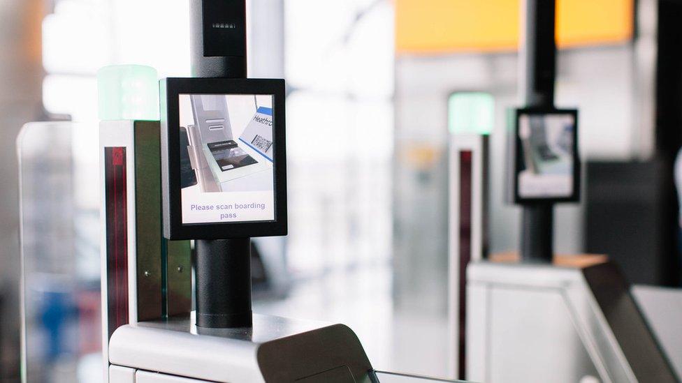 Biometric self-boarding gates