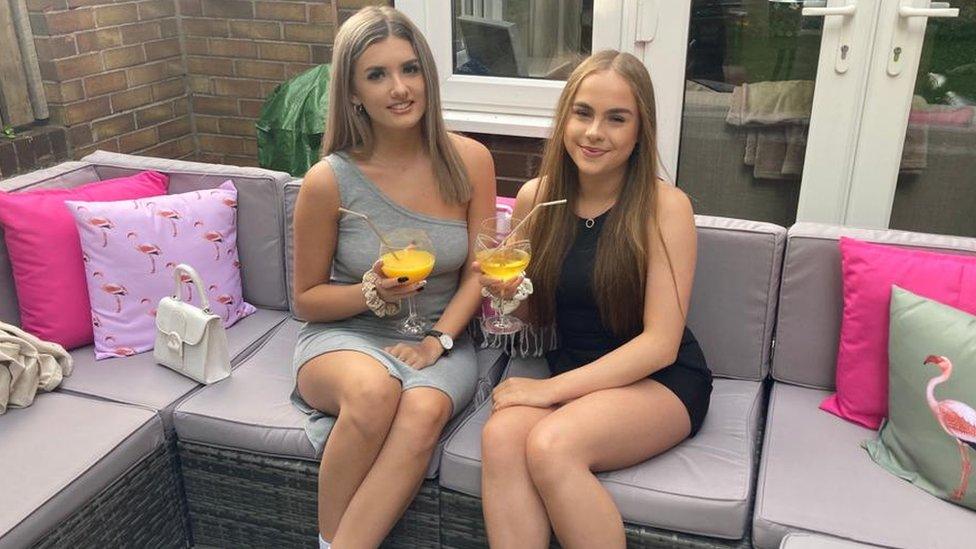 Lucy Moir with a friend