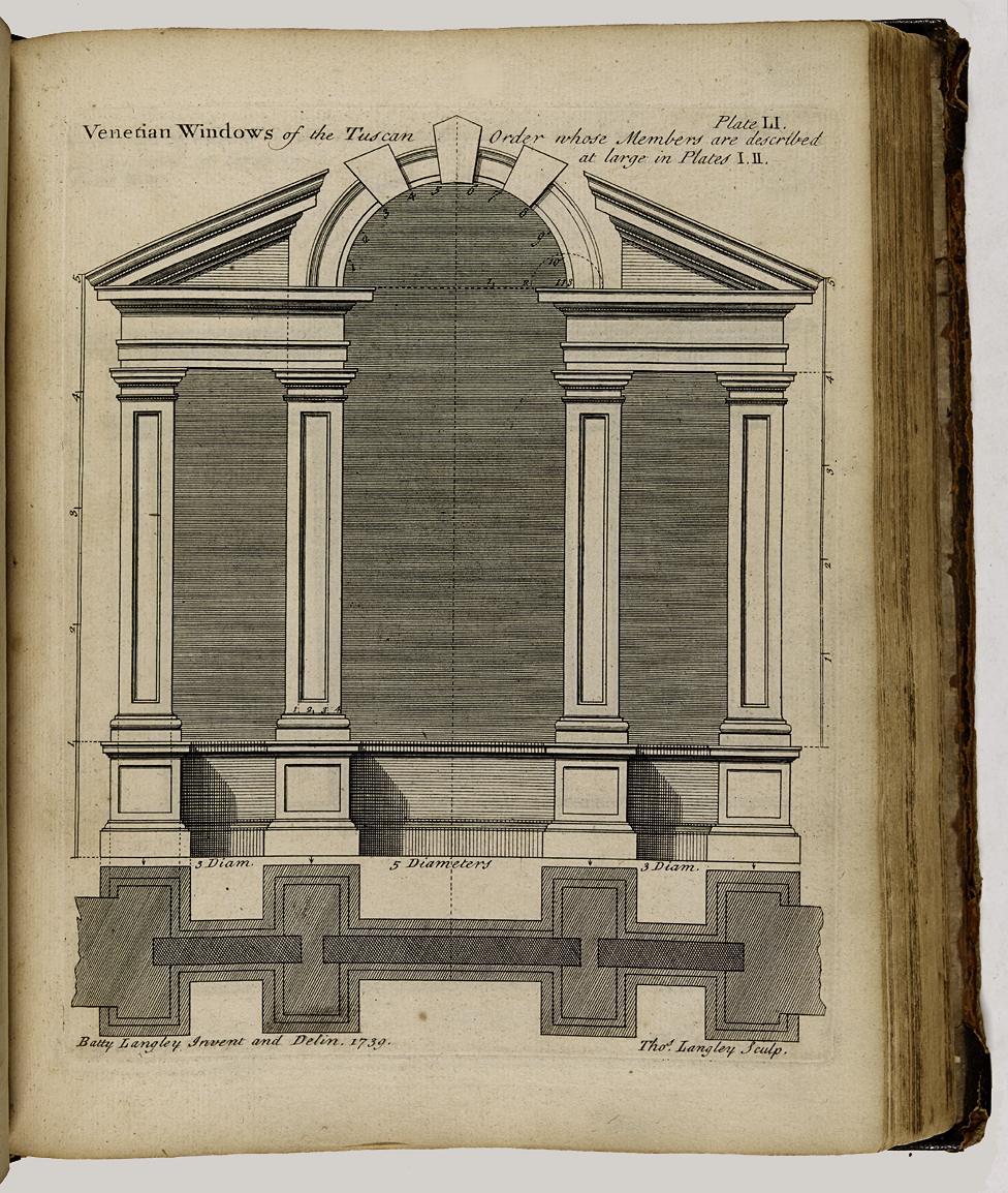 Drawing from The City and Country Builder’s, and Workman’s Treasury of Designs - by Batty Langley, 1740