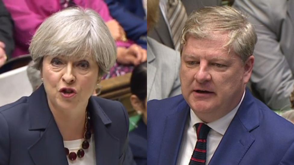 Theresa May and Angus Robertson