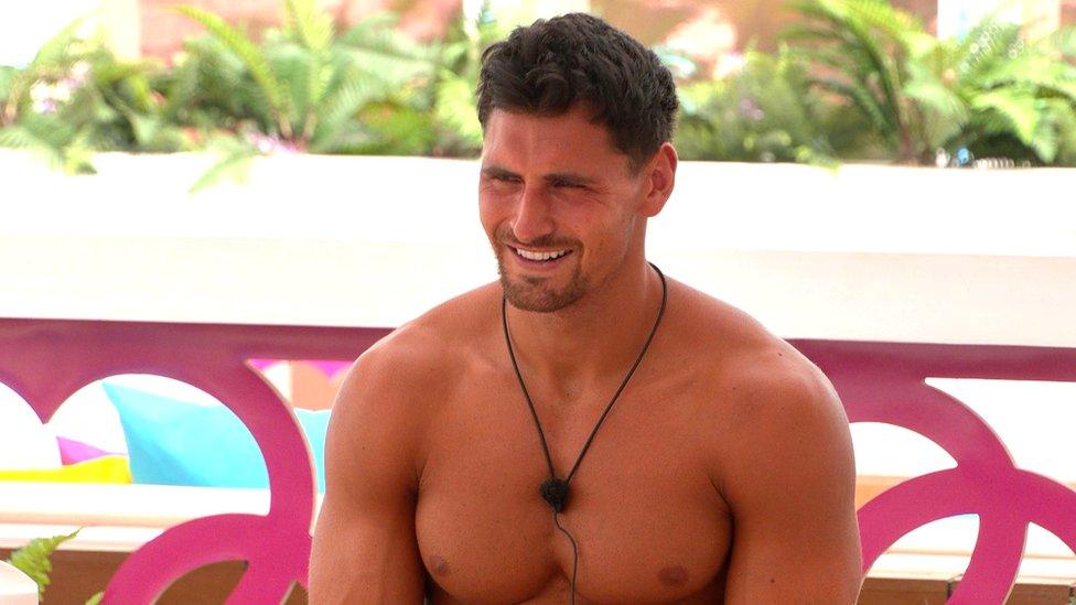 Jay Younger in the Love Island villa