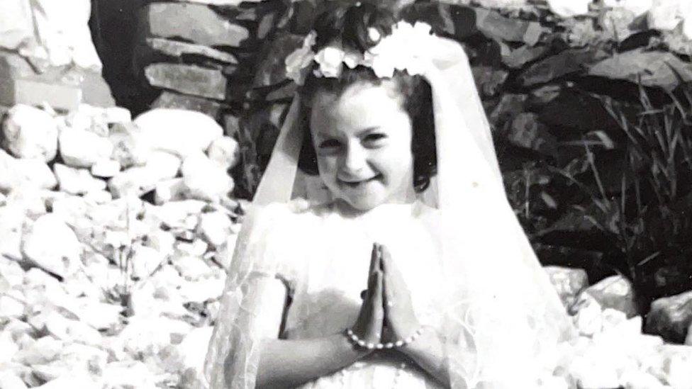 Kathleen Feeney at first communion