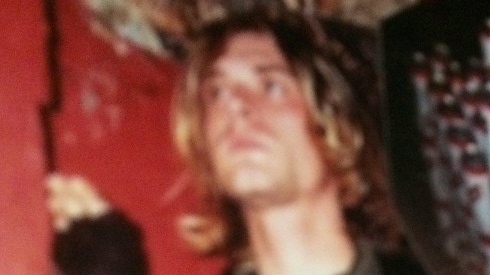 Kurt Cobain pictured at TJ's