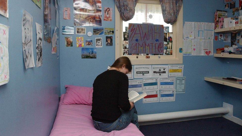 A young offender in a secure training centre