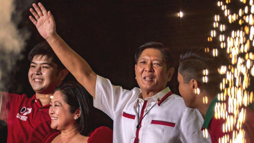 Ferdinand "Bongbong" Marcos Jr. and his family