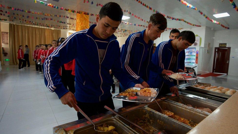 People serving food