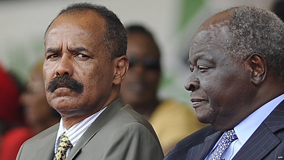 Eritrean President Isaias Afewerki (left)