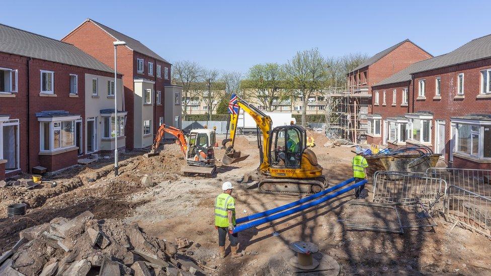 houses under construction