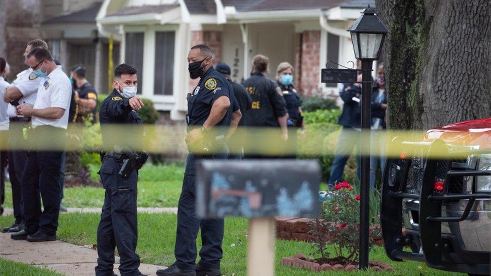 Police outside the home