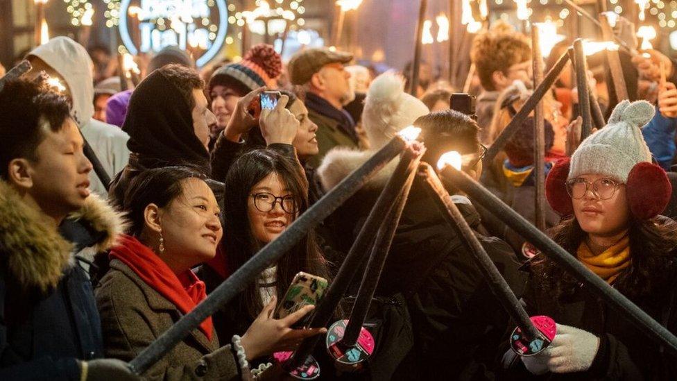 Torchlight procession