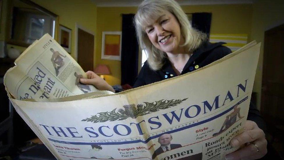 lesley riddoch with the Scotswoman