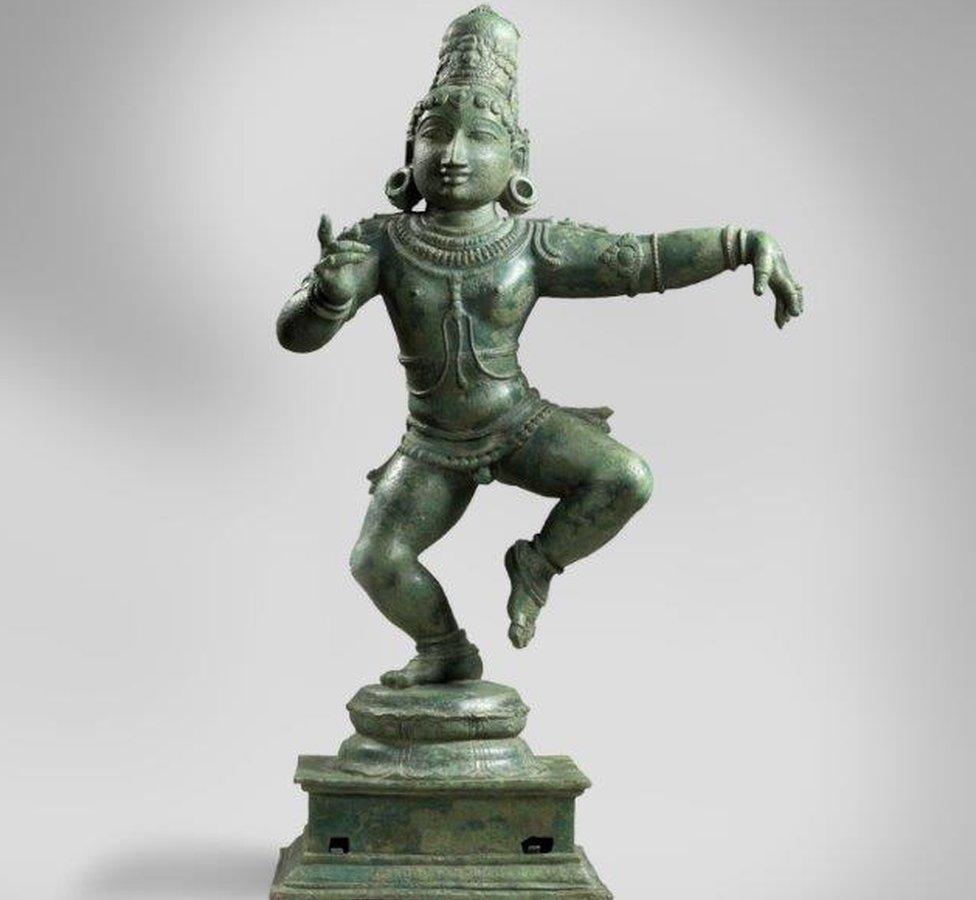 12th Century sculpture of the dancing child-saint Sambandar