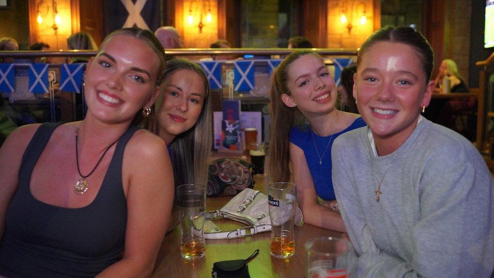 Elise McQueenie, Kerry Stewart, Grace Wilken and Abby Mason
