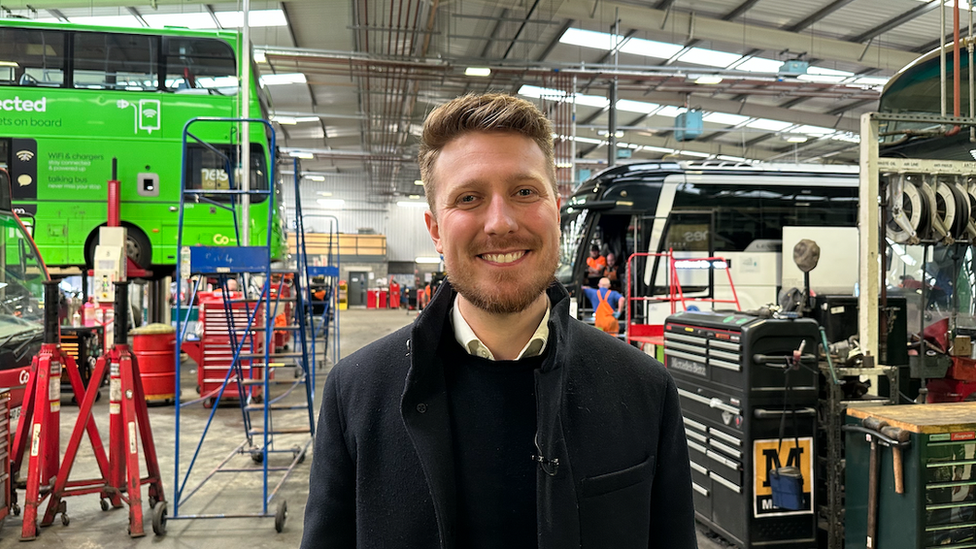 Ben Maxfield at Gateshead Riverside depot