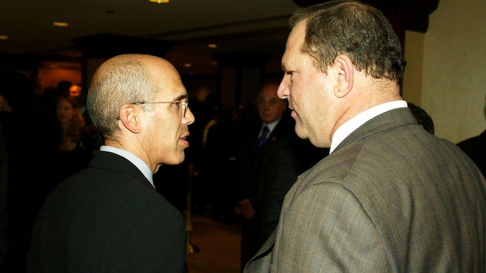 Jeffrey Katzenberg and Harvey Weinstein