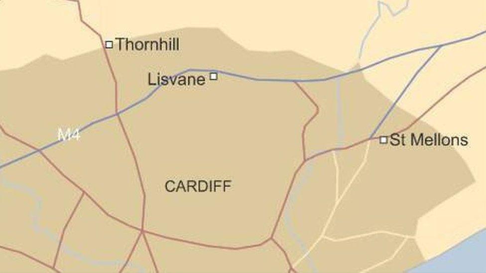 Lisvane map