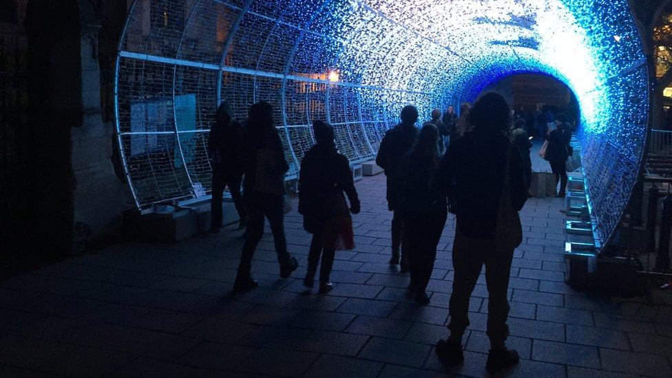 Norwich tunnel of light