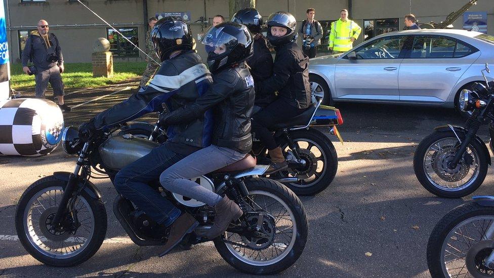 Lissie Harper on bike