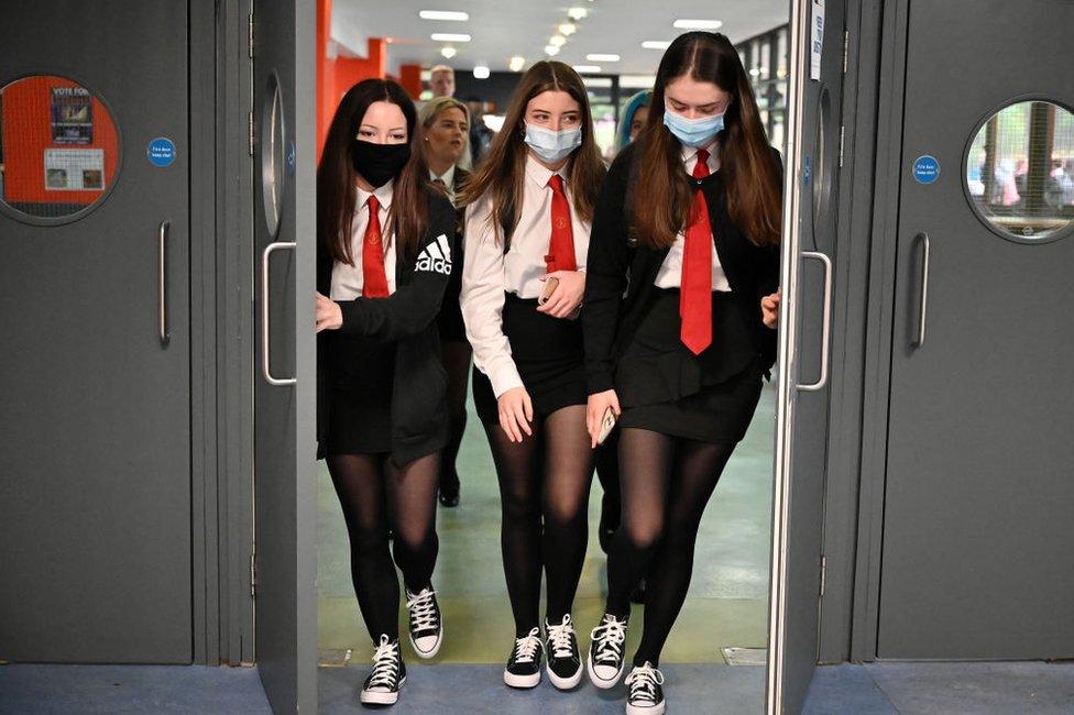 Anyone who wishes to wear a face covering in school or on school transport is allowed - but they are not compulsory