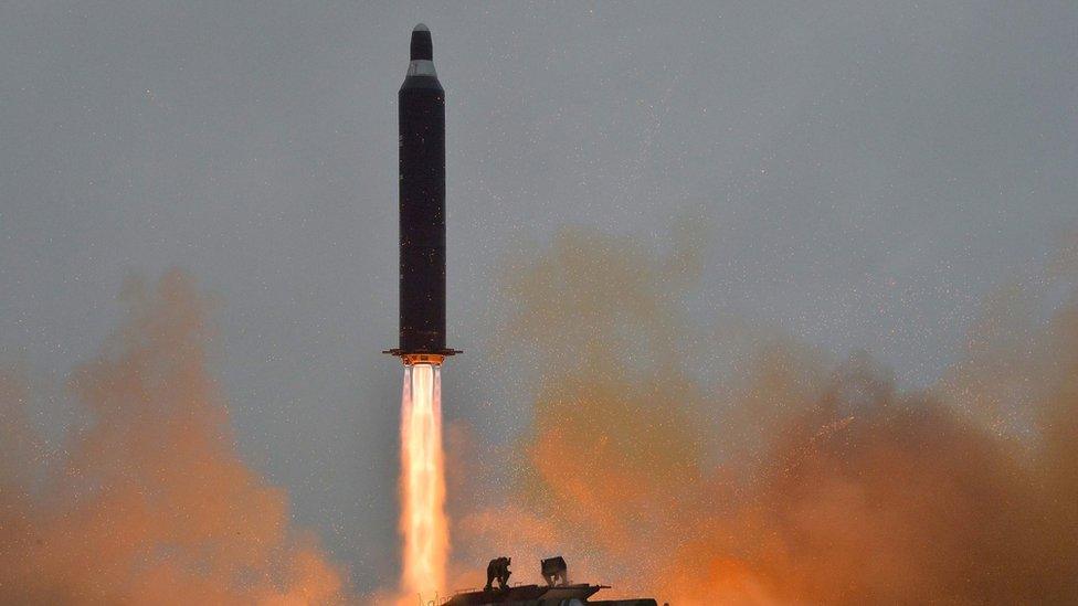 North Korea test-fires a ballistic missile.