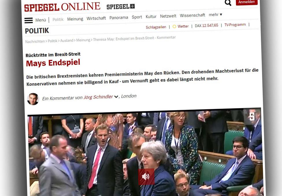 Screengrab of German website Spiegel Online