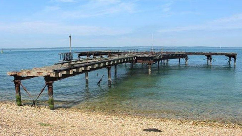 the former Fort Victoria Pier near Yarmouth