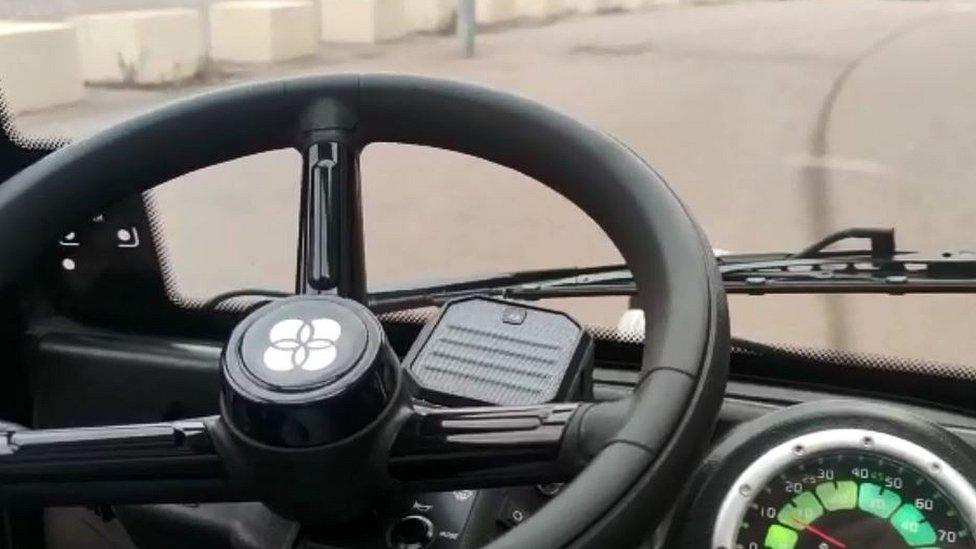 The inside of a driverless car