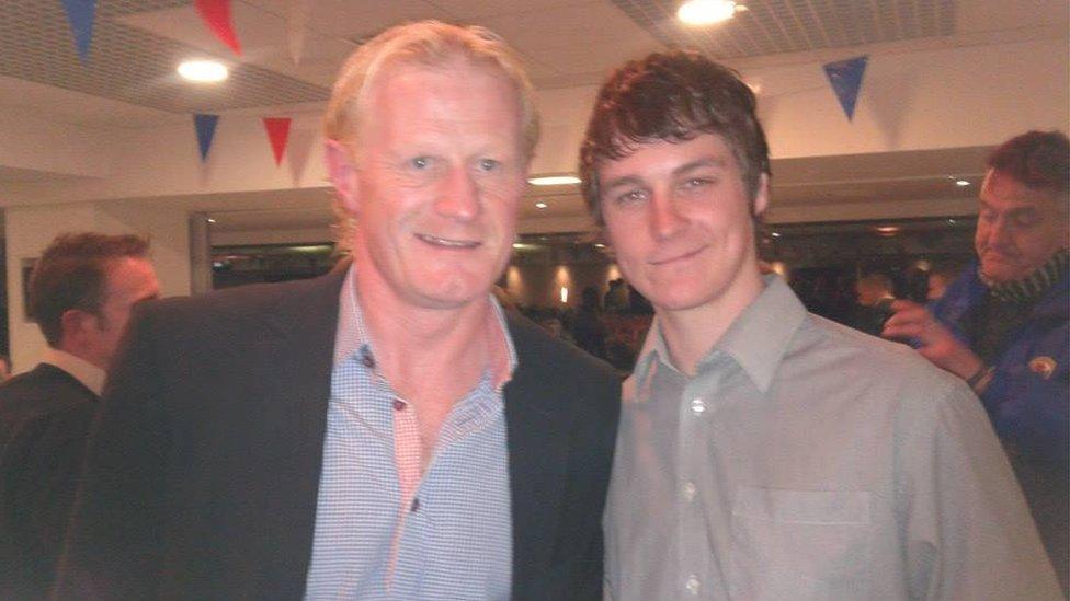 Mark with Blackburn legend Colin Hendry