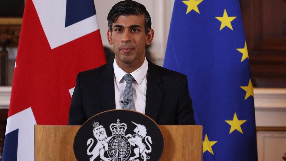 Prime Minister Rishi Sunak holds a press conference