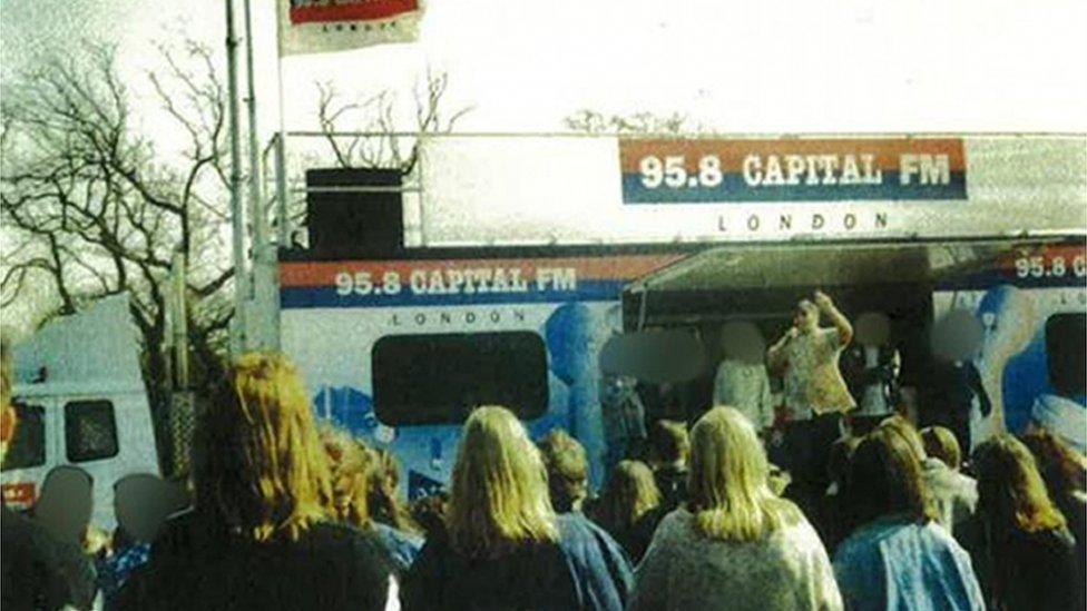 A shot of the event at Chessington World of Adventures in Surry in 1996 showing Mr Fox on stage