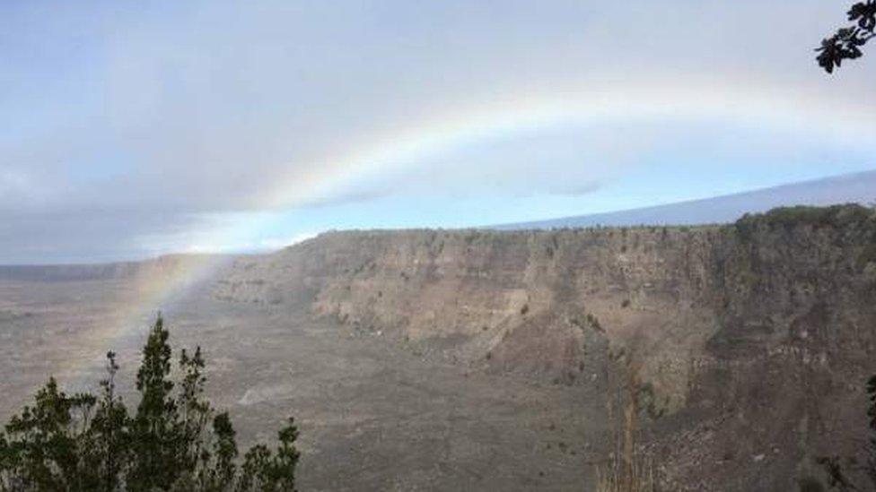 The Kilauea caldera, nearby to the site where the body was recovered