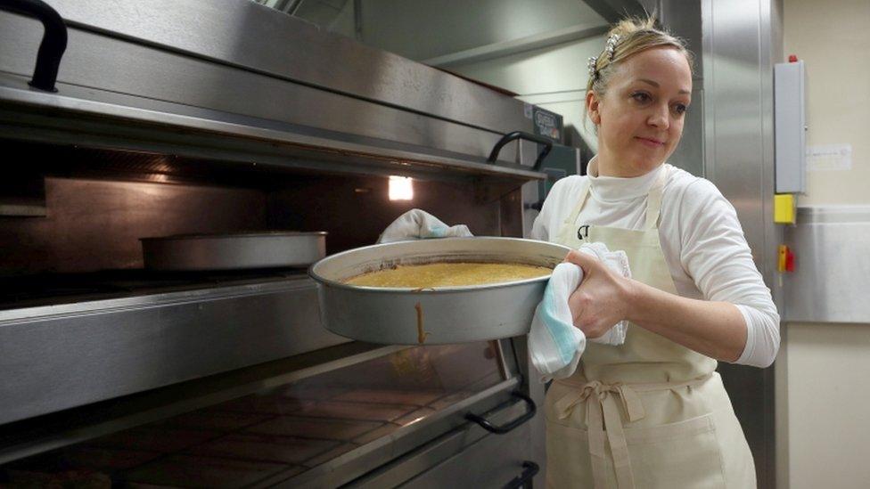 Claire Ptak with royal wedding cake