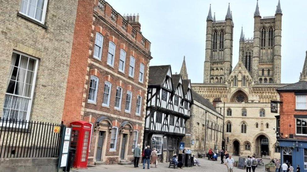 The red phone box in Lincoln