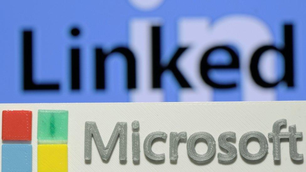 LinkedIn and Microsoft logos