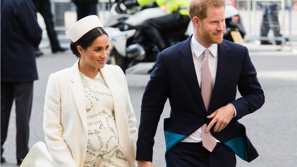 Prince Harry, Duke of Sussex and Meghan, Duchess of Sussex attend the Commonwealth Day service at Westminster Abbey on March 11, 2019