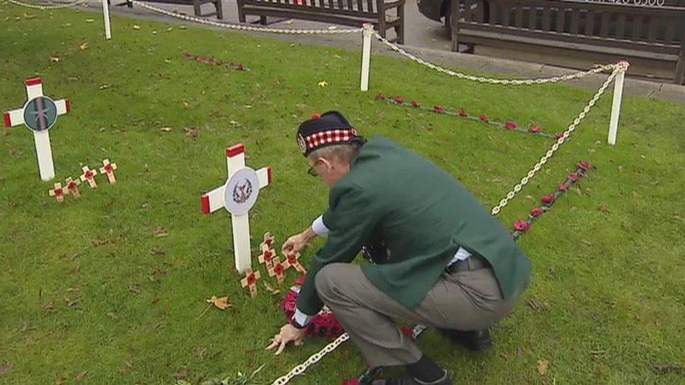 Veterans remembered the war dead in Glasgow's George Square