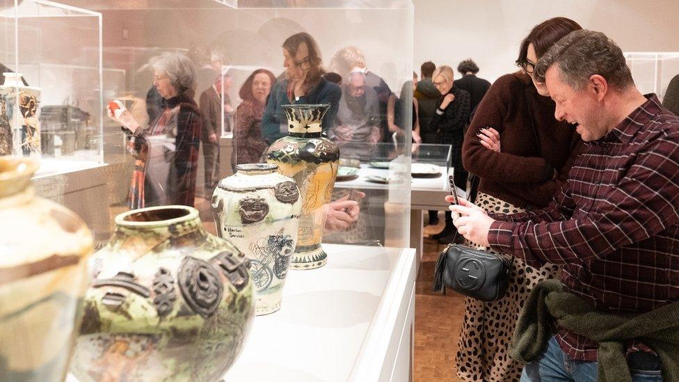 Visitors at Bath's Holburne Museum