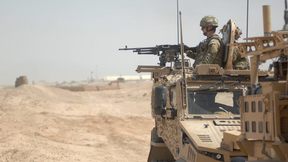 A Foxhound at Camp Bastion in Helmand, Afghanistan