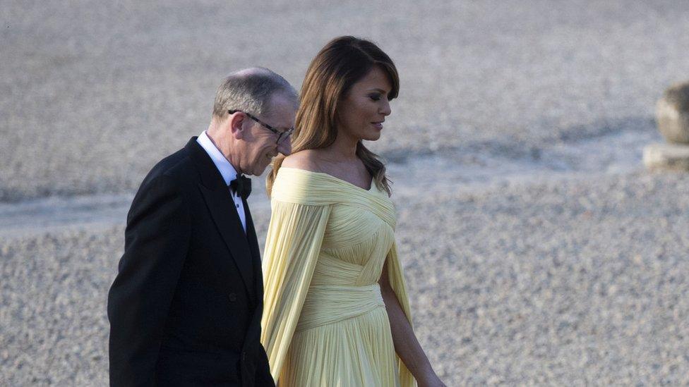 Philip May alongside Melania Trump