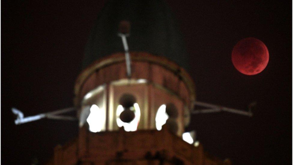 "Blood moon" eclipse in Kuala Lumpur