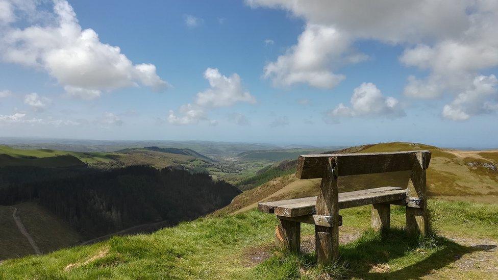 Bwlch Nant yr Arian mountain in Ceredigion