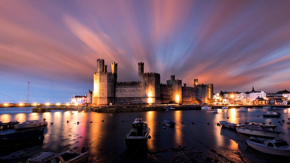 Caernarfon Castle in Gwynedd