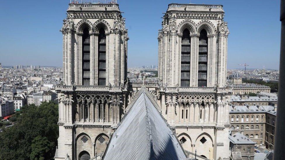 A photo taken on June 26, 2018 shows the Notre-Dame de Paris Cathedral in Paris